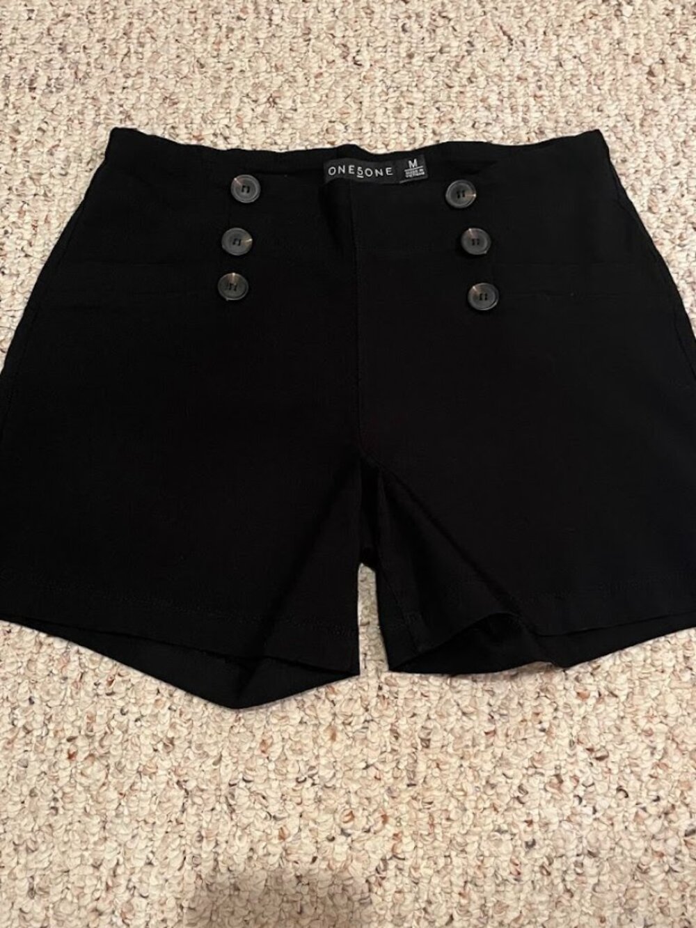 One 5 One Black Dress Shorts Size M